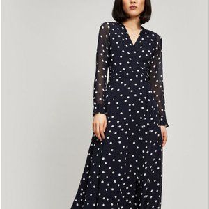 Ganni Polka Dot Marceau Wrap Dress